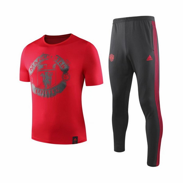 Trainingsshirt Manchester United Komplett Set 2019-20 Rote